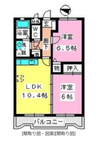 シャルマン那珂川 間取り図