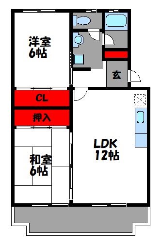 クレーンコーポ 間取り図