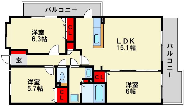 サンライトキャッスル 間取り