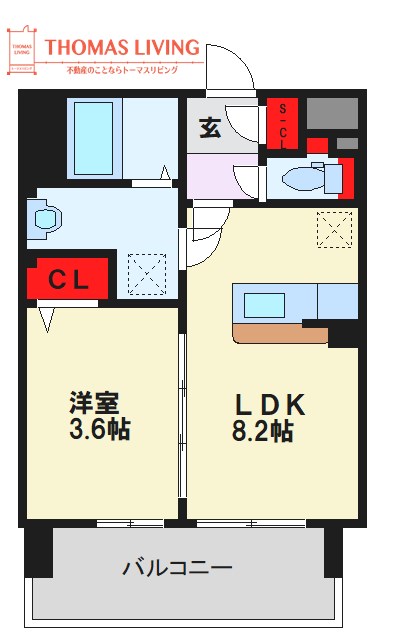 グラン　ソレイユ大橋 間取り