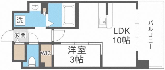 ソレイユルヴァン博多駅南 702号室 間取り