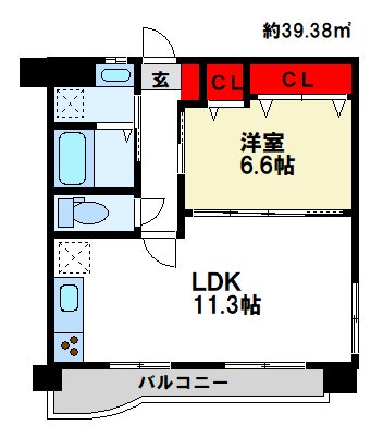 大神第6ビル 206号室 間取り