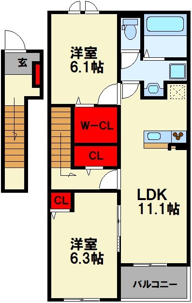 サステナ飯塚Ⅱ 間取り