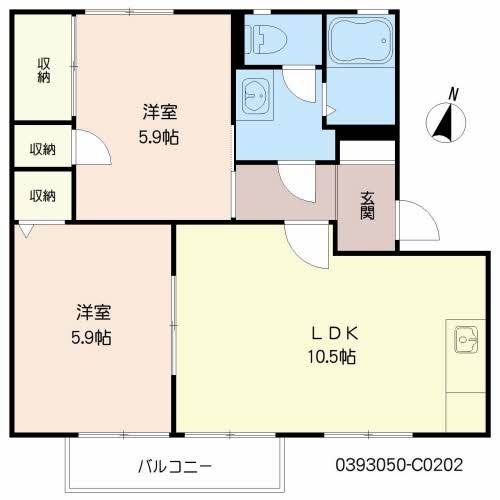 グリーンヒル南片江C 間取り