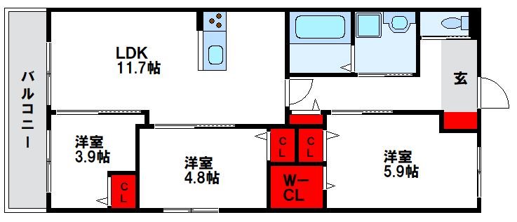 ウェーバーソレイユ ・Y 間取り