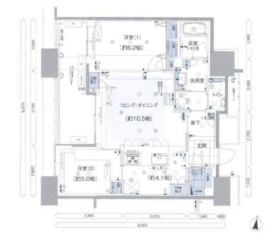 アイランドシティオーシャン＆フォレストタワーレジデンス　WEST棟 間取り
