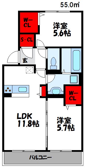 D-roomラパン  間取り図