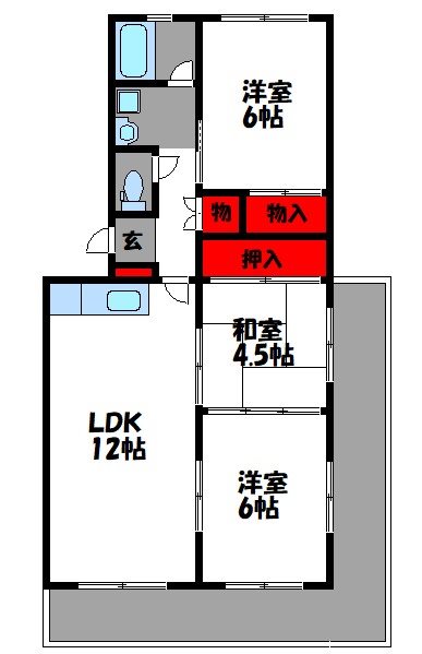 サンライズ香椎 間取り図