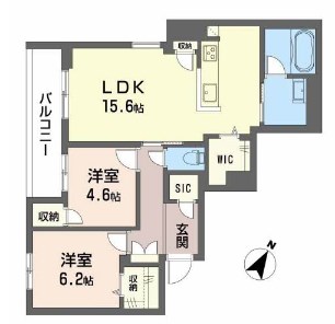 シャーメゾン日赤通り 203号室 間取り