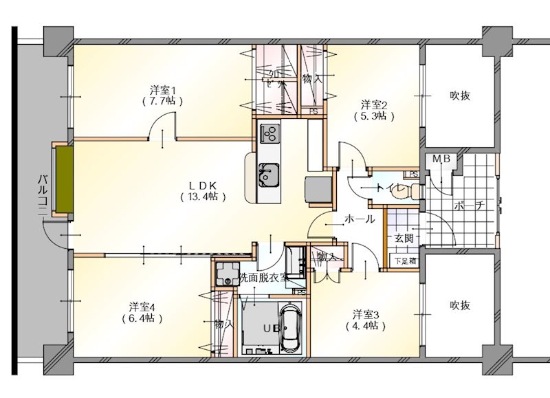 テングッド高取 間取り図