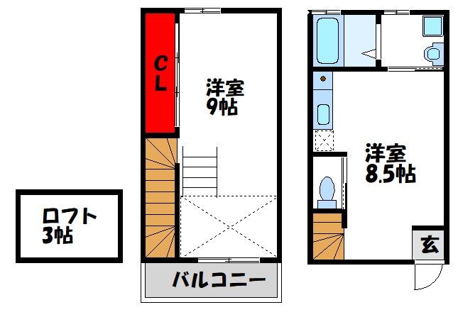 マルベリー天神 G号室 間取り