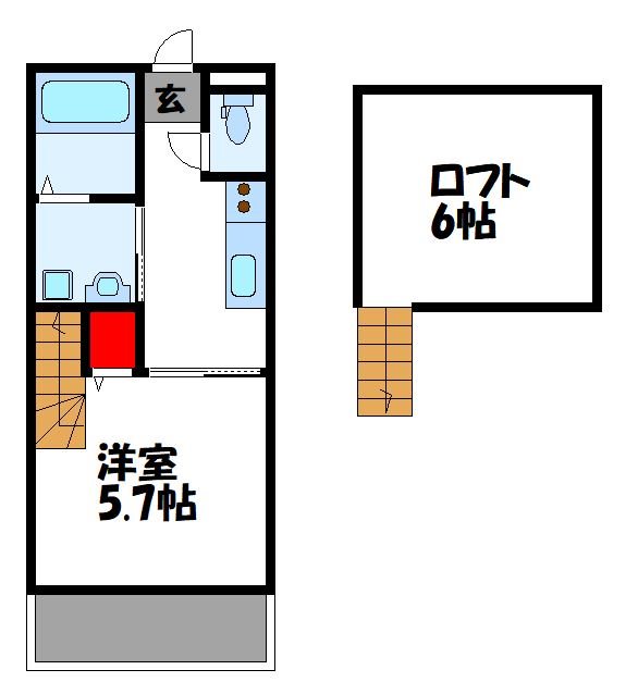 ロビーナ天神 205号室 間取り