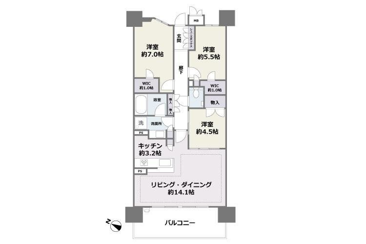 ザ・パークハウス赤坂タワーレジデンス 間取り図