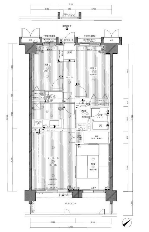 ダイアパレス赤坂けやき通り  間取り図