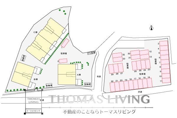 グラシュプレーヌⅤ C 駐車場