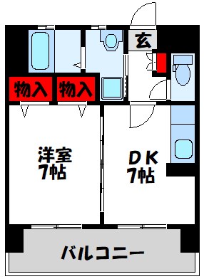 アルベール石丸 206号室 間取り