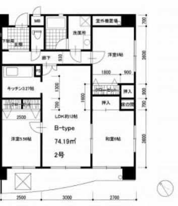 テングッド西新南 間取り図