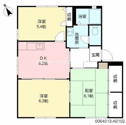 ハイマート曽根崎 A102号室 間取り