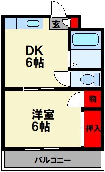 コーポラス和 303号室 間取り