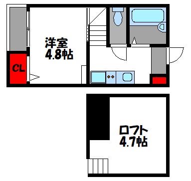 スマイルコート箱崎 202号室 間取り