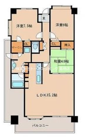 アーサー小森野リバーパーク 301号室 間取り