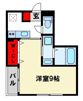 メルヴェール496朝倉街道 203号室 間取り