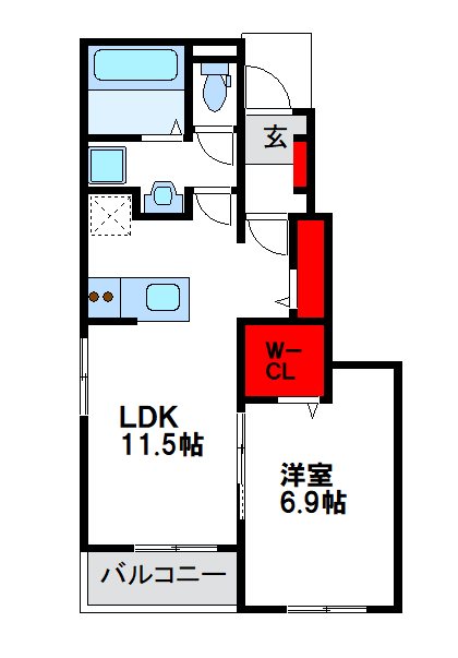 エクシード・ヴィラ津屋崎Ⅰ 間取り