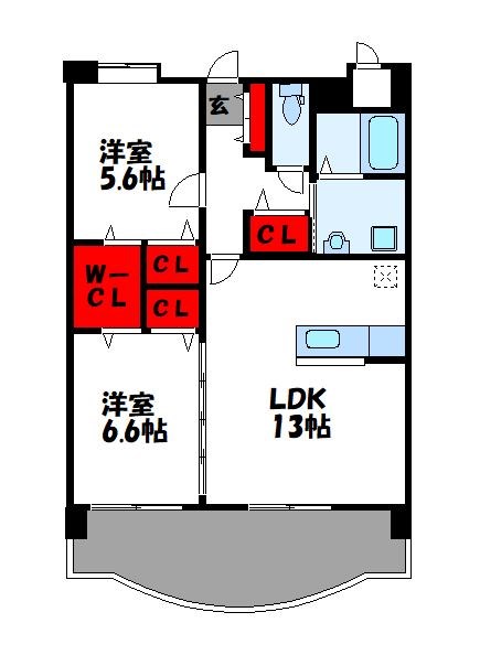 グレイジュガーデン 1002号室 間取り