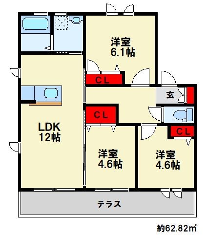 シャーメゾン和　E棟 間取り