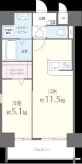 テイルガーデン博多 405号室 間取り