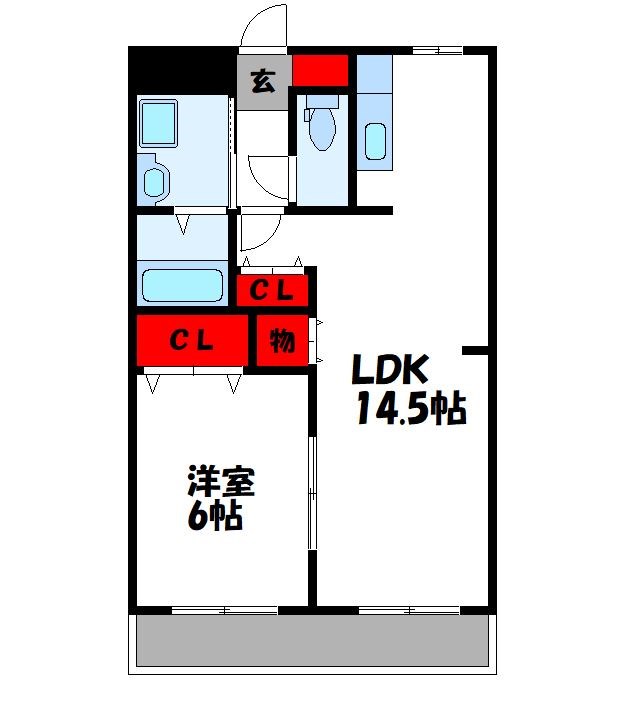 レコルテ 201号室 間取り