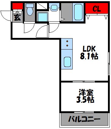 イルミエール和白 201号室 間取り