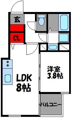 イルミエール和白 202号室 間取り