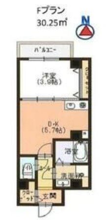 Casa大濠西 406号室 間取り