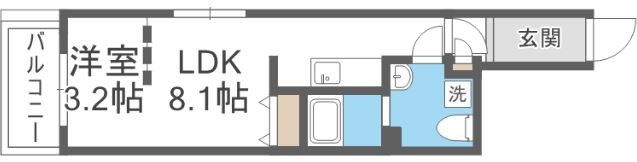 quador高取 101号室 間取り