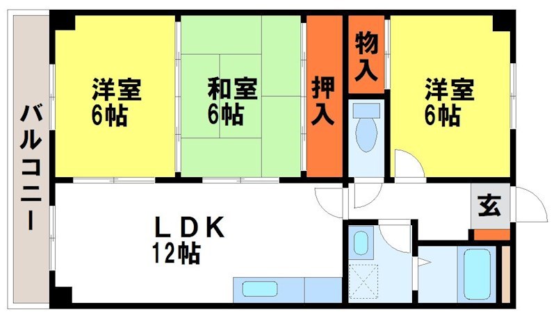 シャトレ二日市 間取り