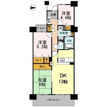 コープ野村東姪浜 間取り