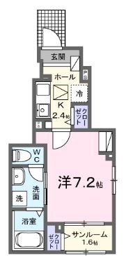 ミロワール・S 101号室 間取り