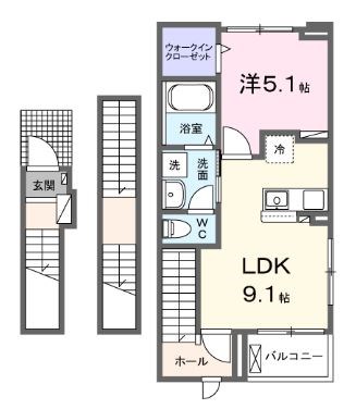 ミロワール・S 303号室 間取り