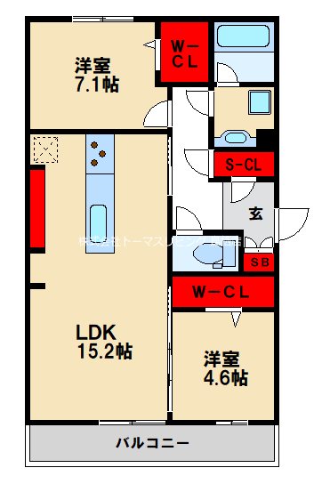 D-ソール・グラン 201号室 間取り