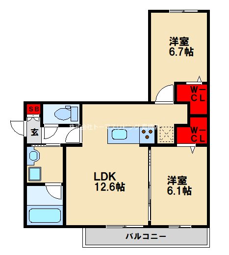 D-ソール・グラン 303号室 間取り