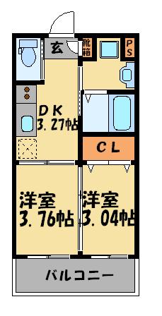 ネストピア平尾駅前 1103号室 間取り