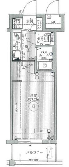 エステムコート博多・祇園ツインタワーファーストステージ  1301号室 間取り