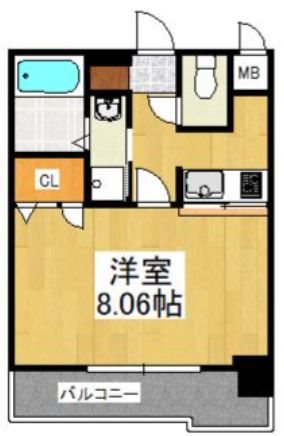 エンクレスト博多駅前Ⅱ 506号室 間取り