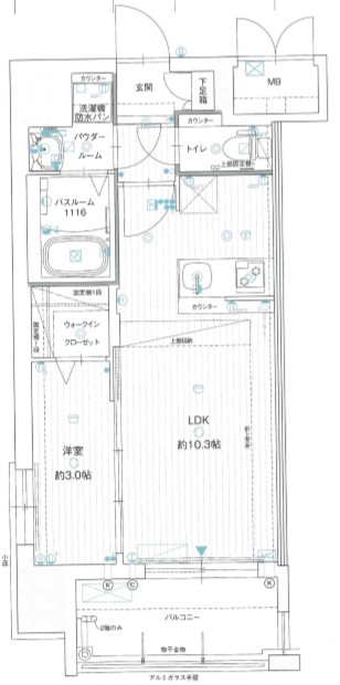 グランフォーレ博多駅プレミア 301号室 間取り