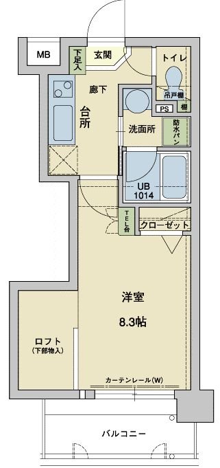 アクタス天神アネックス 205号室 間取り