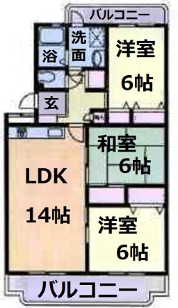 阿部第3ビル 306号室 間取り