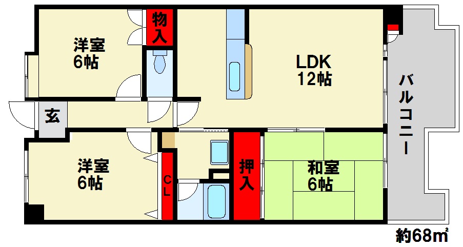 サンパール白木原 間取り図