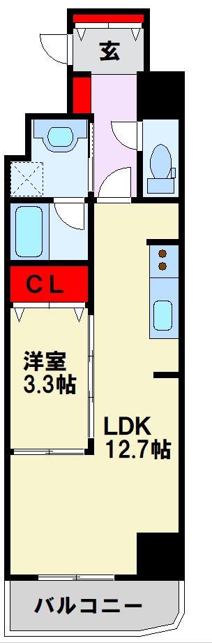 ウェルブライト博多ステーション 間取り