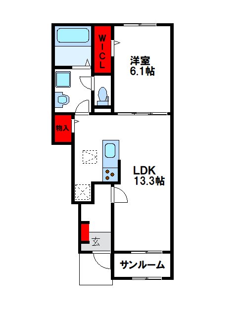 ル・シャルム南参道 104号室 間取り